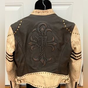 Wilsons Leather Cropped Motorcycle Jacket